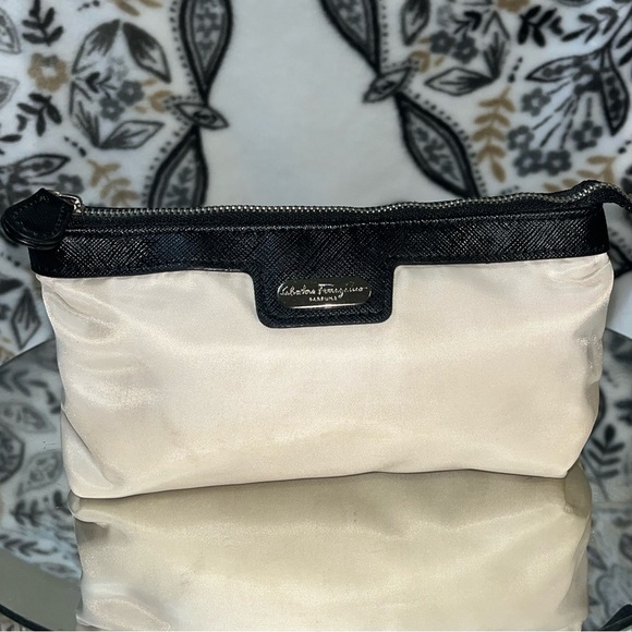 Salvatore Ferragamo Parfums Nylon Zip Top Small Cosmetic Clutch Bag - Picture 10 of 11